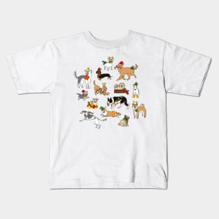 Christmas Dogs Kids T-Shirt